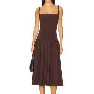 WeWoreWhat Smocked Drop Waist Midi Dress